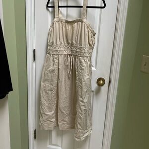 Tan colored cotton sundress
